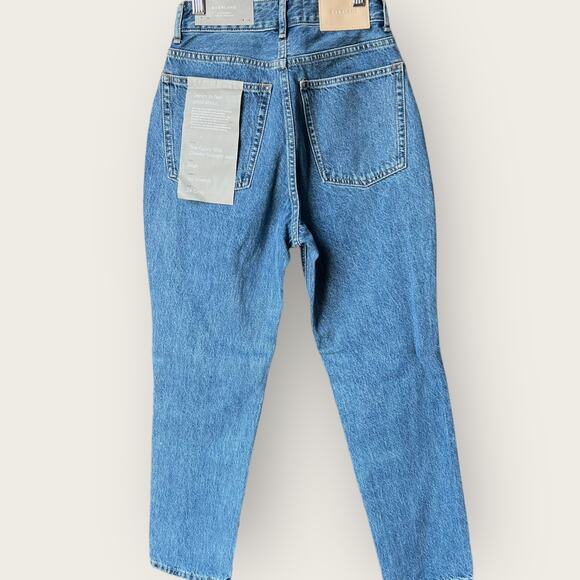 Everlane Curvy 90s Cheeky Straight Jeans | Waist 23 Crop | Blue Y2K Mom 80s 90s - Picture 10 of 11